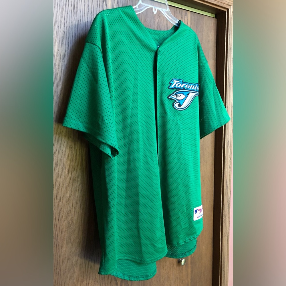 2006 Toronto Blue Jays St. Patrick's Day Batting Practice Green Jersey XL Mesh - Picture 6 of 11
